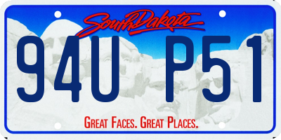 SD license plate 94UP51