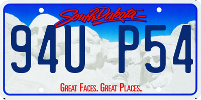 SD license plate 94UP54