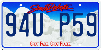 SD license plate 94UP59