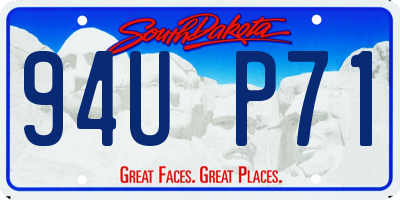 SD license plate 94UP71