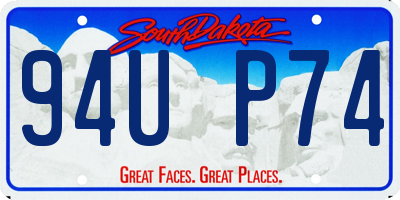SD license plate 94UP74