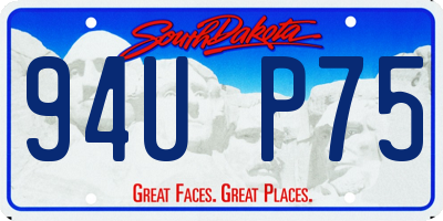 SD license plate 94UP75