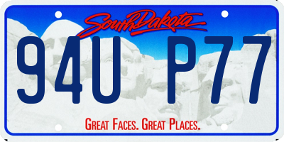 SD license plate 94UP77