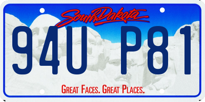 SD license plate 94UP81