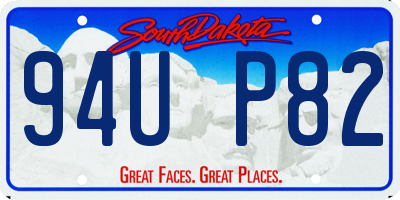 SD license plate 94UP82