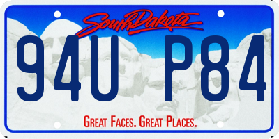 SD license plate 94UP84