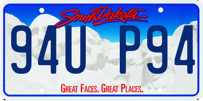 SD license plate 94UP94