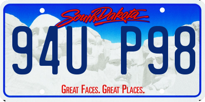 SD license plate 94UP98