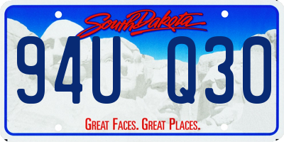 SD license plate 94UQ30