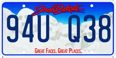 SD license plate 94UQ38