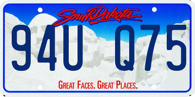SD license plate 94UQ75