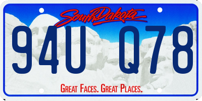 SD license plate 94UQ78
