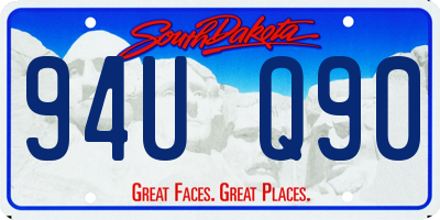 SD license plate 94UQ90