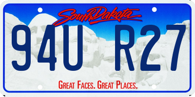 SD license plate 94UR27