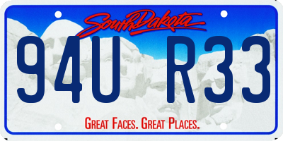 SD license plate 94UR33