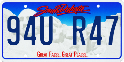 SD license plate 94UR47