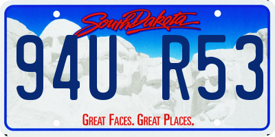SD license plate 94UR53