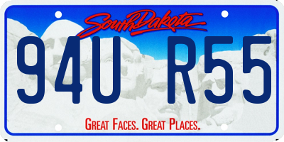 SD license plate 94UR55