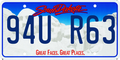 SD license plate 94UR63
