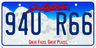 SD license plate 94UR66
