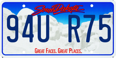 SD license plate 94UR75