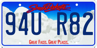SD license plate 94UR82