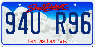 SD license plate 94UR96