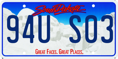 SD license plate 94US03