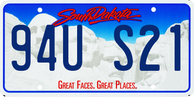 SD license plate 94US21