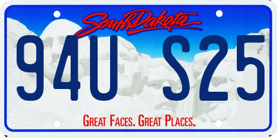SD license plate 94US25
