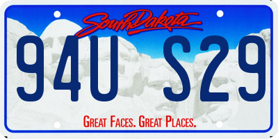 SD license plate 94US29