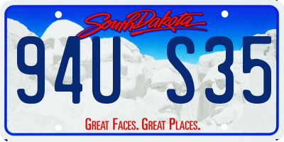 SD license plate 94US35