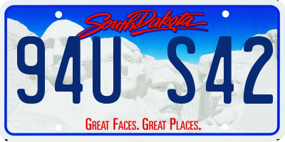 SD license plate 94US42