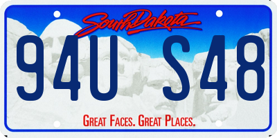 SD license plate 94US48