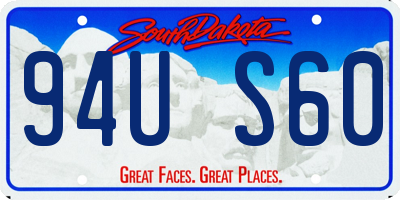 SD license plate 94US60