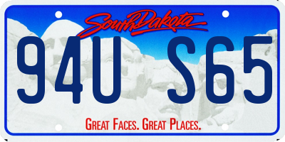 SD license plate 94US65