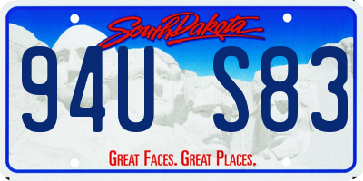 SD license plate 94US83