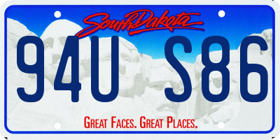 SD license plate 94US86