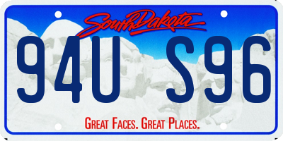 SD license plate 94US96