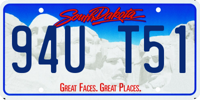 SD license plate 94UT51