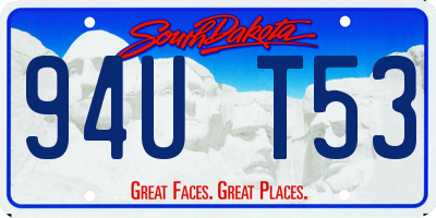 SD license plate 94UT53