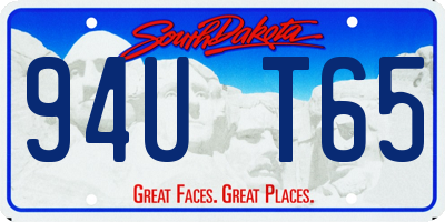 SD license plate 94UT65