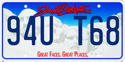 SD license plate 94UT68