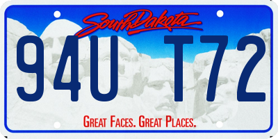 SD license plate 94UT72