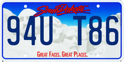 SD license plate 94UT86
