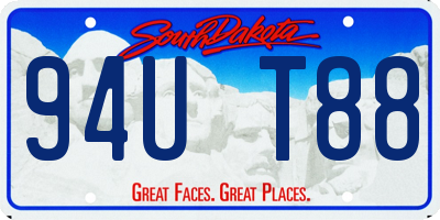 SD license plate 94UT88