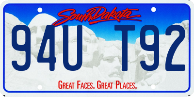SD license plate 94UT92