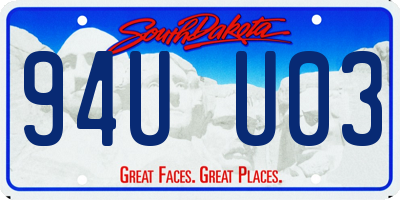 SD license plate 94UU03