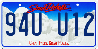SD license plate 94UU12