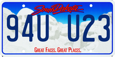 SD license plate 94UU23